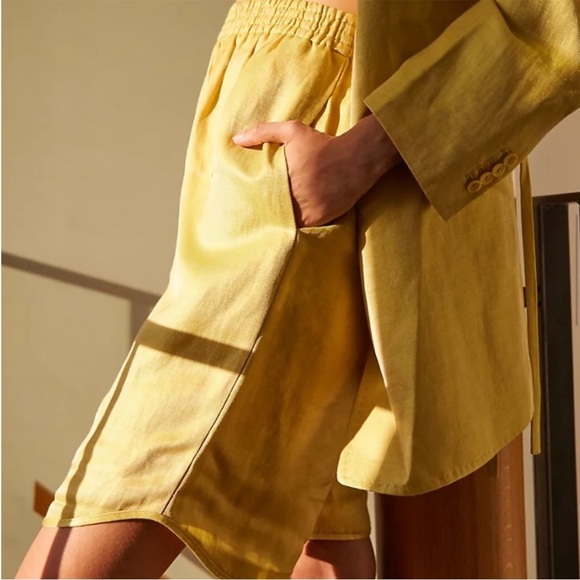 Aritzia Le Fou Wilfred High Rise Linen Blend Funk Shorts - Picture 2 of 9